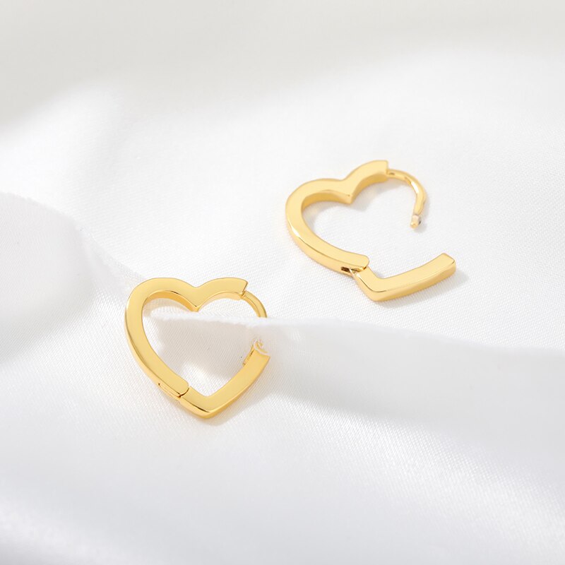 Simple Heart Drop Earrings