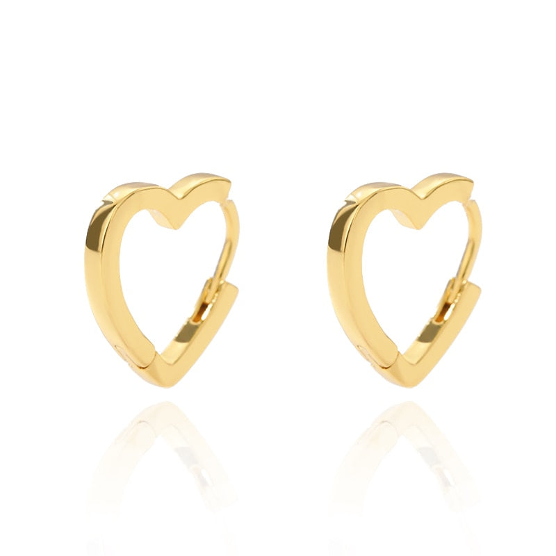 Simple Heart Drop Earrings