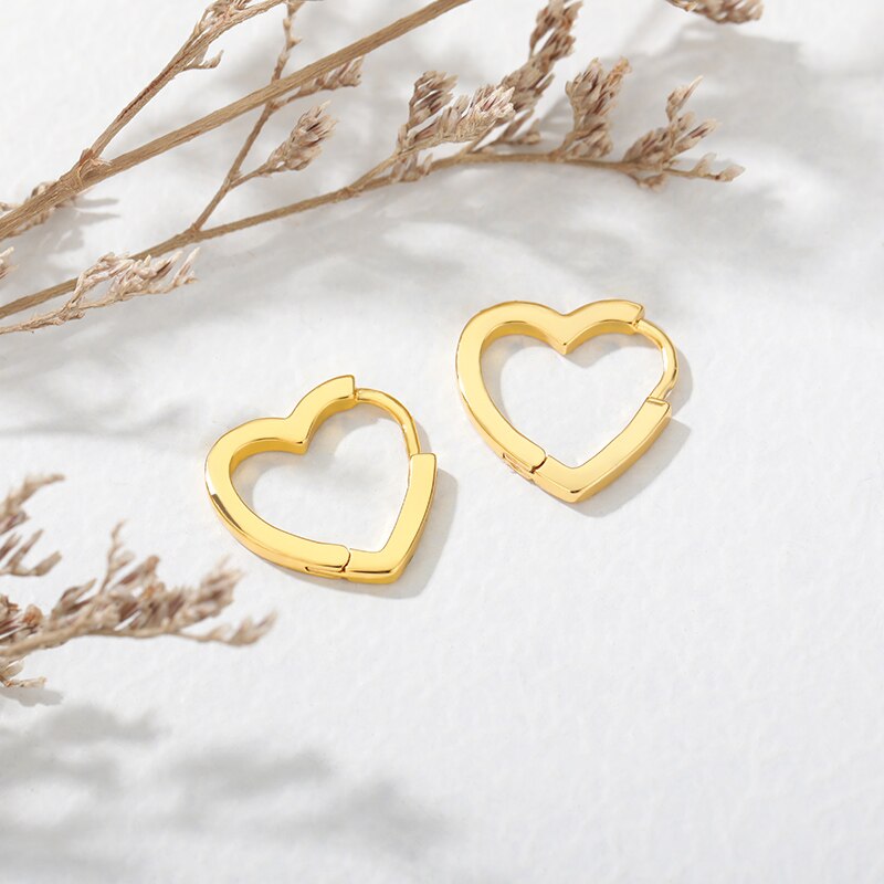 Simple Heart Drop Earrings
