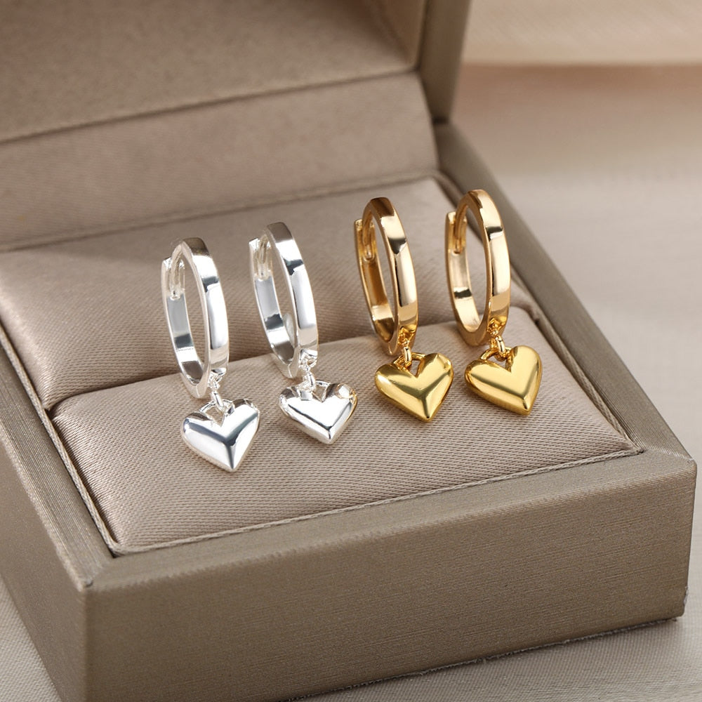 El Corazon Heart Earrings