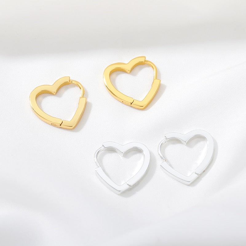 Simple Heart Drop Earrings