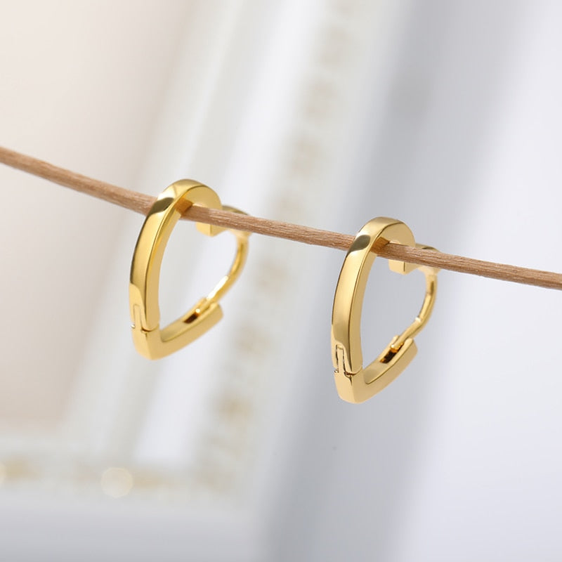 Simple Heart Drop Earrings