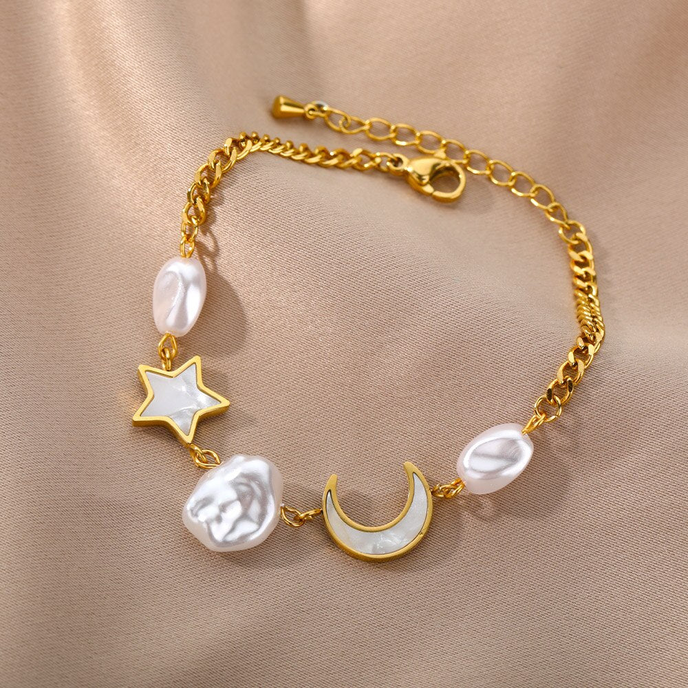 Opal Moon Star Bracelet
