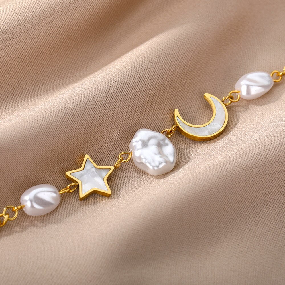 Opal Moon Star Bracelet